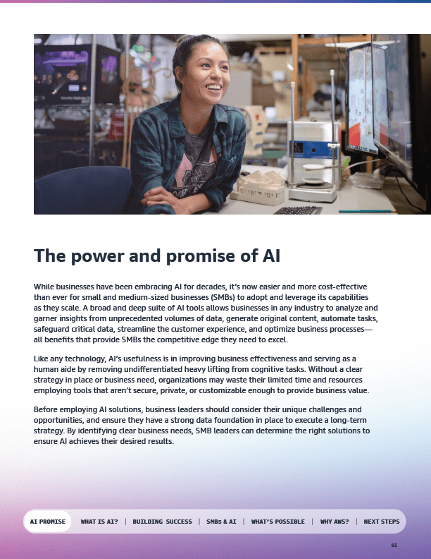 Artificial intelligence for small and medium businesses
