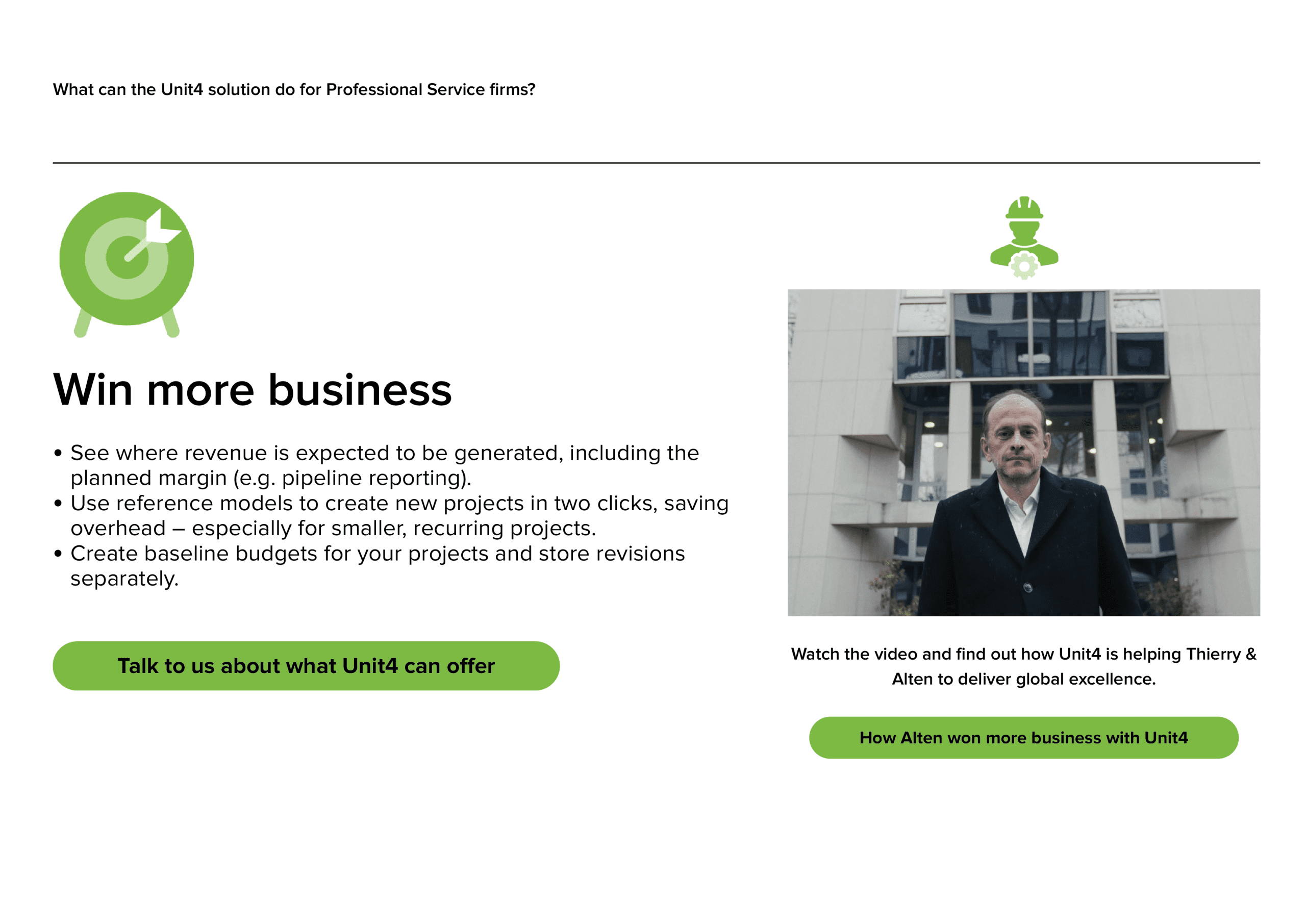 What can Unit4 do for professional services firms?